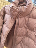雅鹿羽絨服女新款秋冬立領(lǐng)防風(fēng)時(shí)尚保暖媽媽裝大碼通勤短款小個(gè)子外套 藕粉 M 建議100-115斤 曬單實(shí)拍圖