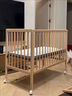 簡(jiǎn)魅兒童床拼接床加寬床邊床實(shí)木可移動(dòng)bb床搖籃床嬰兒床 胡桃木床 曬單實(shí)拍圖