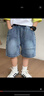 海媽家男童牛仔中褲夏款褲子2025新款童裝男童薄款休閑褲中大童休閑短褲 曬單實(shí)拍圖