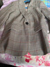 clotho Rennie品牌女裝格子小西裝外套女2026年春秋新款英倫風(fēng)休閑韓版短款修身 卡其色 M 曬單實(shí)拍圖