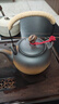 容山堂粗陶茶壺煮茶器茶具套裝泡茶壺燒水壺電陶爐圍爐煮茶碳爐酒精爐 粗陶提梁壺-祥云鈕 780ml 曬單實(shí)拍圖