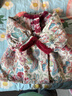 壹號鳳女童冬季碎花棉衣連衣裙寶寶拜年服加厚冬裝夾棉漢服公主裙潮 中國風(fēng)紅色蝴蝶裙 加棉加厚 59 曬單實(shí)拍圖