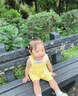 G.duck小黃鴨童裝女夏裝一周歲衣服女寶寶0-3歲嬰兒套裝5小童女孩兩件套 黃色 90 尺碼1~2歲【 80-90cm】 曬單實(shí)拍圖
