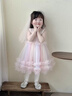 班喜迪女童連衣裙夏裝2026新款寶寶公主裙周歲禮服兒童背心網(wǎng)紗裙子夏季 粉色 90 曬單實(shí)拍圖
