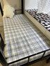 紅蜻蜓（RED DRAGONFLY）雙面涼席冬夏兩用床墊學(xué)生宿舍夏季褥子單人0.9x1.9藤席墊子地墊 海藍格【雙面可用 涼感冰藤】 90x190cm【約5cm厚 抗壓防塌】 曬單實(shí)拍圖