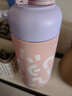 希諾保溫杯兒童316L不銹鋼大容量男女生可愛(ài)高顏值吸管水杯XN-3120 曬單實(shí)拍圖