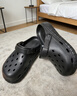 【CROCS同款】洞洞鞋男女時(shí)尚厚底增高夏季卡駱馳同款涼鞋戶(hù)外 黑色 44 -45 曬單實(shí)拍圖