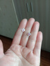 芯奢s999純銀粉色小方鉆耳釘女簡(jiǎn)約小巧睡覺(jué)免摘耳飾足銀甜美精致耳環(huán) 粉色小方鉆耳釘一對 曬單實(shí)拍圖
