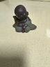 美克杰紫砂招財彌勒佛茶寵精品功夫茶擺件純手工可養可愛(ài)茶玩茶藝茶臺 隨緣灑脫草綠 曬單實(shí)拍圖