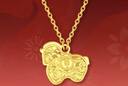 周六福黃金項鏈女5G足金車(chē)花亮面金彩駒鏈墜生肖馬 計價(jià) 40+5cm尾鏈-4g 曬單實(shí)拍圖