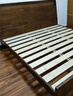 京東京造悅楓實(shí)木床 天然橡膠木 雙人床胡桃色1.8×2米 邦尼爾床墊套裝 曬單實(shí)拍圖