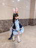 G.duck小黃鴨洛麗塔公主裙女童生日禮服春秋兒童連衣裙朱迪兔子警官服裝 裙子帶拖尾+兔子掛件 100 100碼建議90-100cm3-4歲 曬單實(shí)拍圖