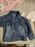 雷姆汀春秋外套春款男童做舊翻領(lǐng)牛仔外套寶寶韓版拉鏈外套洋 如圖色 90 曬單實(shí)拍圖