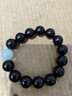 峨眉山黑曜石海藍寶手串水晶瑪瑙補水情侶手鏈生日禮物 曬單實(shí)拍圖