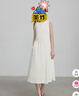 初語(yǔ)分割拼接設計連衣裙女2025夏季新款肌理感歐若風(fēng)A字裙 米白色  L  曬單實(shí)拍圖