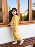 G.duck小黃鴨童裝女童套裝春秋季新款星星人衣服兒童運動(dòng)套裝春裝兩件套 黃色 90 尺碼1~2歲【 80-90cm】cm 曬單實(shí)拍圖