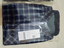 羅蒙（ROMON）保暖襯衫男士加厚保暖冬季商務(wù)休閑百搭襯衣男BN2488大藍格175 曬單實(shí)拍圖