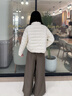 波司登（BOSIDENG）26春季輕薄羽絨服防風(fēng)鎖溫女士輕暖鵝絨短款外套B260135054 云舞白8K71 M 165/88A 體重約110-120斤 曬單實(shí)拍圖