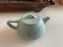 璞器汝窯茶壺單壺家用鋦釘高檔陶瓷冰裂釉功夫茶具配件一人用石瓢壺 曬單實(shí)拍圖