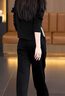 歌梵黎（GEFANLI）大碼女裝春秋套裝胖mm藏肉減齡長(cháng)袖衛衣遮肚子顯瘦休閑運動(dòng)兩件套 黑色 2XL 【建議135-155斤】 曬單實(shí)拍圖