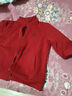 啄木鳥(niǎo)立領(lǐng)開(kāi)衫外套女春秋時(shí)尚中年媽媽百搭顯瘦減齡夾克上衣 紅色 3XL 曬單實(shí)拍圖