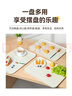 特美居（temeiju）長(cháng)方形托盤(pán)水果盤(pán)子茶盤(pán)果盤(pán)蛋糕收納盤(pán)配菜餐盤(pán)加厚特大號米白色 曬單實(shí)拍圖