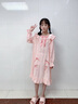 G.duck小黃鴨女童睡衣春秋2026新款兒童睡裙長(cháng)袖洛麗塔女大童睡袍空調服 粉紅色 110 110碼建議100-110cm4-5歲 曬單實(shí)拍圖