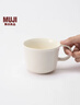 MUJI炻瓷 馬克杯 水杯杯子 桌面 帶把手 咖啡杯 家用 白色 S 330ml 曬單實(shí)拍圖