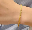 中國黃金（CHINA GOLD）鳳尾黃金手鏈女純足金素金首飾七夕情人情人節生日禮物送女朋友 時(shí)尚鳳尾手鏈 【京速達】約1.6g 【送女友】 曬單實(shí)拍圖