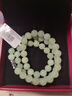 東方翡翠和田玉項鏈女 晴水料項鏈玉石圓珠掛鏈 曬單實(shí)拍圖