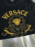 VERSACE JEANS范思哲短袖t恤男夏季新款半袖美杜莎潮流刺繡燙鉆圓領打底衫上衣 黑色 M 建議100-120斤穿 曬單實拍圖