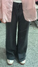 UR2025秋季新款女裝簡(jiǎn)約休閑純色百搭抽繩喇叭褲UWM650113 曬單實(shí)拍圖