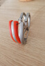指虎鑰匙扣單指防身手撐子拳扣鋅合金多功能不銹鋼開(kāi)瓶器 指虎鑰匙扣-930銀色 曬單實(shí)拍圖