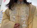 重回漢唐溶溶月豎領(lǐng)對襟襖馬面裙套裝原創(chuàng  )明制漢服女款秋冬款 淺黃色豎領(lǐng)對襟襖/預售 付款45天內發(fā)貨 L 曬單實(shí)拍圖