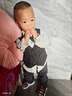 G.duck寶寶春裝套裝0-1-3歲4潮男童時(shí)尚三件套外出兒童裝嬰兒衣服春秋 灰色 馬夾條子三件套灰色 66 14-18斤 曬單實(shí)拍圖