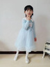 G.duck童裝愛(ài)莎公主裙女童連衣裙春秋季2026新款兒童裙子娃娃領(lǐng)蓬蓬紗裙 藍色 110 尺碼4~5歲【100-110cm】 曬單實(shí)拍圖