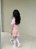 G.duck女童夏季套裝2026新款兒童洋氣短袖T恤夏裝小女孩牛仔短裙兩件套 粉色短袖 150 cm 曬單實(shí)拍圖