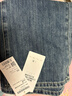 三彩2026春季新款復古水洗牛仔褲高腰寬松闊腿褲長(cháng)褲大口袋M 霧霾藍 S 155/64A 曬單實(shí)拍圖