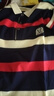花花公子（PLAYBOY）【100%純棉】夏短袖新POLO衫條紋翻領(lǐng) 藍紅 2XL 曬單實(shí)拍圖