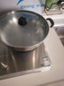 不銹鋼加厚火鍋湯鍋電磁爐通用火鍋盆家用煲湯燃氣干鍋爐專(zhuān)用 防燙柄【配玻璃蓋】 34cm 曬單實(shí)拍圖