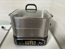 蘇泊爾有鈦電蒸鍋18L雙層大容量家用多功能燉蒸煮一體電熱鍋0涂層不銹鋼多用途電煮鍋電火鍋智能預約保溫 18L 【有鈦蒸籠+2100W+底鍋可煮】 曬單實(shí)拍圖