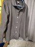 LOVER RUCCI法國秋衣純棉t恤長(cháng)袖襯衫女設計感洋氣寬松韓版襯衣翻領(lǐng)開(kāi)衫女 灰色 襯衫上衣女春秋t恤 3XL 曬單實(shí)拍圖