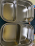 ymer316不銹鋼保溫飯盒微波爐加熱上班族食堂打飯分格便當餐盒雙格 曬單實(shí)拍圖