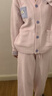 蕉內【趙露思同款】絨絨520H睡衣男女士半邊絨情侶家居服冬季加絨加厚 【趙露思同款】搓臉獺-羽粉 XL 曬單實(shí)拍圖