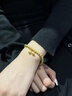 oein兩世歡手鏈沙金手鏈鍍金仿真黃金假黃金道具金鐲子擺拍飾品女 【兩世歡蓮蓬手鏈】 禮盒裝 曬單實(shí)拍圖