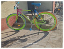 金武端死飛自行車(chē)輕便實(shí)心胎公路賽車(chē)活飛網(wǎng)紅倒剎單車(chē)成人男女學(xué)生 26寸60刀-彩虹色 曬單實(shí)拍圖
