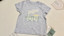 white wheat兒童26夏季新款短袖男女童休閑夏裝純棉寶寶T恤打底衫 云霧灰 90 曬單實(shí)拍圖