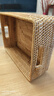 越南進(jìn)口藤編收納筐桌面長(cháng)方形玩具零食田園收納籃編織出口 提口小方筐加大號 39*29*13 曬單實(shí)拍圖
