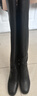 淺町品牌靴子女冬季新款過(guò)膝長(cháng)靴女高筒靴高跟粗跟彈力長(cháng)筒瘦腿靴拉鏈 黑色 38 曬單實(shí)拍圖