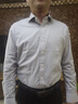 G2000商場(chǎng)同款棉質(zhì)混紡親膚斜紋長(cháng)袖襯衫 灰色 L/7G 曬單實(shí)拍圖